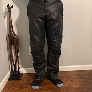 Men's Black Leather riding pants